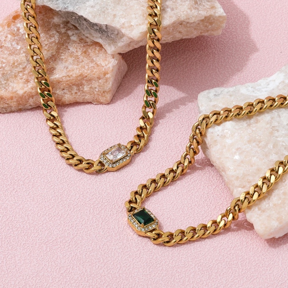 CZ Pave Necklace - Picture 1 of 4